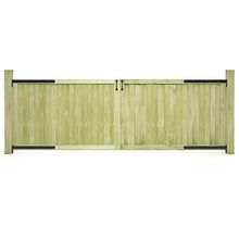 ghuanton Cancelli da Giardino 2 pz in Pino Impregnato FSC 300x100 cm Articoli di ferramenta Barriere e recinzioni Cancelli