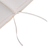 miozzi Cuscino per Sdraio Lettino Prendisole da Giardino Bianco Crema 198x53x5 cm