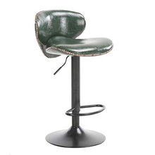 XM&LZ Altezza Regolabile Sgabelli da Bar Sgabello da Cucina,Sedie Swivel Barstool con Schienale per Pub Kitchen,Altezza del Contatore Sgabelli da Barra Swivel-Verde 17x16x16in