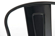 CLP Sgabello Bar Aiden In Metallo Verniciato A Polvere I Sgabello Design Industrial I Sedia Sgabello Da Bancone, Colore:nero