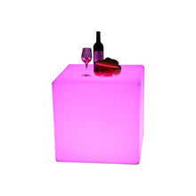 WYLX LED Cube Sgabello Luminoso Quadrato,Sgabello Cubo Luce,Sgabello Quadrato Illuminato A LED,Applica A Casa Illuminazione,43 * 43 * 43cm