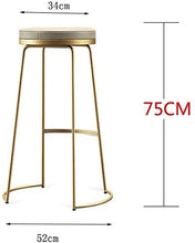 WZX Sgabelli da bancone da Cucina Sedia da Bar per casa Sgabello da Bar con Struttura in Metallo Sedile in PU Sedia da Colazione Seggiolone 45 cm / 46 cm / 47 cm Sedia Sgabello da Cucina Semplice