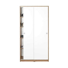 we point Armadio 2 Ante Scorrevoli 5 Ripiani Bianco E Sonoma Cm 94x52xh.182