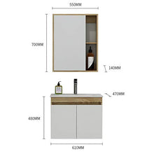 GFBVC Mobile Lavabo Mobile da Parete in Legno Multistrato con lavello da banco a Parete Facile da Pulire (Color : White, Size : 48x61x47cm)