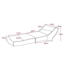 LuoMei Lettino Pieghevole Grande per Adulti Cuscino per Sedia da Pavimento Gigante Extra Grande Soggiorno Gioco Giardino Esterno Beanbag Sedia Reclinabile Invia Pennello AppiccicosoViola