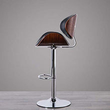 LXYPLM Sgabello Sedie Bar Barstools di Legno Solido Contro Tempo Libero Girevole Bar Sedie Sedile, casa del Metallo Registrabile Delicate Alti sgabelli con Schienale Arredo Bar Cucina (Color : Black)