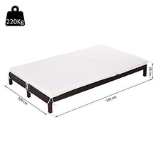Outsunny Lettino Prendisole a 2 Posti, Sdraio in Acciaio e Rattan, Schienale Regolabile, 195 x 120 x 28cm Marrone e Bianco Crema