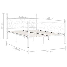 SKM Giroletto con Doghe Bianco in Metallo 140x200 cm (22kg)