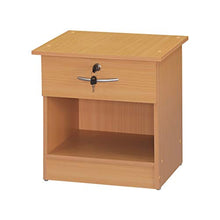 Absolute Deal ADLF007_Beech cassetto in Legno per Camera da Letto con Serratura e Comodino, Holz, Faggio, W40 x D34 x H42 CM
