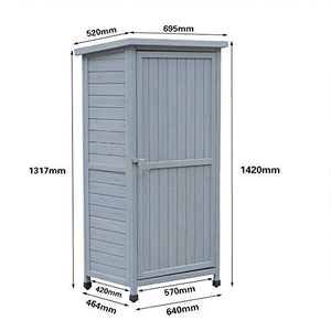 WanuigH Deck Box Outdoor in Legno Strumento Cabinet Storage Shed Sun e Impermeabile for Balcone Giardino Patio Armadio da Esterno (Colore : Verde, Size : 69.5x52x142cm)
