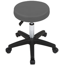 MIADOMODO Set di 2 sgabelli girevoli, Sgabelli Pieghevoli, Altezza Regolabile, da Bar, Comodi, Grigio, da Lavoro, rotelle a Croce, Effetto Cromato