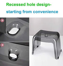 QWET Sgabello da Bagno per Bambini, Materiale di Protezione Ambientale Antiscivolo Spesso Sgabello da Doccia per Adulti, con Tappetino da Bagno Antiscivolo,Grigio