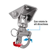 KWOKWEI - Gancio da soffitto Girevole a 360°, in Acciaio Inox, per Poltrona sospesa con Gancio Rimovibile, Robusto Gancio da soffitto, capacità 500 kg, con 4 Viti, per Amaca, Sabbia, Aerial Yoga