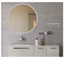 HL LED luce bagno specchio touch interruttore intelligente deappannamento pannello posteriore φ70cm, adatto per ristorante bar bagno-WhiteA-60CM