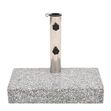 vidaXL Base per Parasole Rettangolare Robusta Stabile Elegante con Adattatori Supporto per Ombrellone in Granito 25 kg Tubo in Acciaio