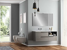 Mobiltesino - Mobile bagno 120 cm mod. Urban laminato Dublino e laccato opaco antracite