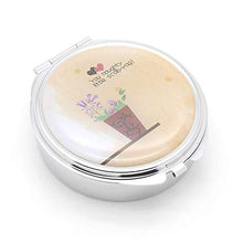 BGSFF Contenitore per la Gestione dei farmaci da Lavoro 3 griglia in Metallo con Contenitore per Pillole Pop-up a Specchio Color Crema
