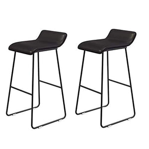 Poltrone Nubao Sgabello Bar Sedia contatore Sedia Ristorante, Cucina Sgabello Alto Iron Lounge Chair Siamese Cuscino Supporto in Acciaio for 65/70 / 75cm 2 Colori (Colore: B, Dimensioni: 65cm)