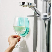 Supporto di Vetro di Vino Verticale Parete di Plastica Montato Coppe Rack Bagno Cucina Gadget (Colore Casuale)