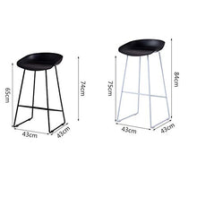 TRGCJGH Sgabello da Bar in Ferro Battuto/Sedia da Bancone Nera/Sgabello da Bar Industriale in Metallo/Sgabello Alto con Poggiapiedi E Poggiapiedi Sedile in Plastica,E-42 * 42 * 75CM