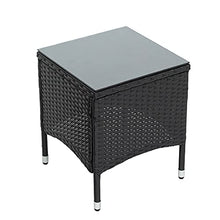 Belissy Set di mobili da giardino in rattan sintetico, poltrone da giardino moderne, mobili da balcone, set da 2 persone, 1 tavolo e 2 poltrone, set per balcone e terrazzo (rattan marrone)