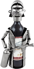 Brubaker Titolare Bottiglia di Vino Supporto Vigile del Fuoco Oggetto Decorativo Metallo con Biglietto d' Auguri per Vino Regalo