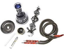 XJJY 21"Shisha Hookah Narghele Tubo con 2 Tubo, Set di fumi di Partito Nero, Senza nicotina