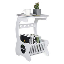 Maoviwq, comodino rotondo con cestello portaoggetti per computer portatile, comodino per divano letto, comodino, libreria, per casa, ufficio, soggiorno, camera da letto, corridoio