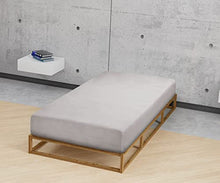 Biberna 0012344 Lenzuolo Frottee-Stretch (Altezza Materasso max. 22 cm) 1X 180X200 cm > 200X200 cm, Grigio Tempesta