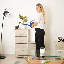 Relaxdays Mobiletto con 5 Cassetti, Cassettiera, Acciaio, Beige, HxLxP: 54,5 x 100 x 30 cm
