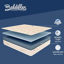 Baldiflex Emporio Materasso Memory Easy Super Top Matrimoniale con Rivestimento in Aloe Vera, Misura 160x190x23 cm + Cuscino Omaggio