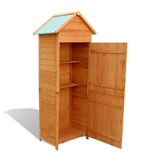 Tidyard Armadietto da Giardino in Legno con Tetto Impermeabile 79 x 49 x 190 cm | Marrone