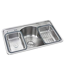 CHENSHJI Stainless Steel Kitchen Sink Stretching Singolo Depressione Grande Drenaggio Lavello Lavabo Espandibile in Acciaio Inox Lavello in Acciaio Inox (Color : Silver, Size : 78x48cm)