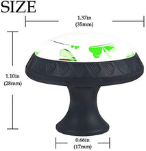 Cappelli e acetoselle verdi Pomelli per Porta Set di 4 Pomelli per Mobili Manopole per Cassetti Cucina Armadio Vetro