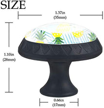 Yellow Pineapple Hawaii Sweet Pomelli per Porta Set di 4 Pomelli per Mobili Manopole per Cassetti Cucina Armadio Vetro