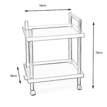 YIN YIN Carrello per ripiani Carrello con ripiano, semplice cremagliera in legno con puleggia di grande capienza, ristorante, ristorante, vassoio quadrato, carrello portapacchi bianco 54X36X76CM Carre