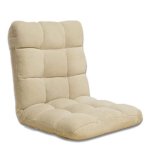 Chengzuoqing-Home Divano Pigro Sedia con Schienale in Tatami Sedia con Schienale in Scamosciato Interno ed Esterno (Colore : Beige, Dimensione : 55 * 115 * 11cm)