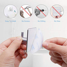 Gancio Adesivo, EniBon Adesivo Ganci Portasciugamani Acciaio Inox Gancio impermeabile, Gancio Parete Senza Foratura per Asciugamani, Bagno, Cucina (5 pezzi)