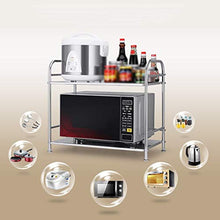LYM &ripiano di stoccaggio Scaffale da Cucina Scaffale for Forno a microonde in Acciaio Inossidabile Forniture for Cucina unità di scaffalature ripiano Multifunzione Scaffale di Finitura