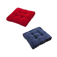 joyMerit 2Pcs Design Home Car Sofa Office Square Seat Chair Accogliente Cuscino (Blu + Rosso)