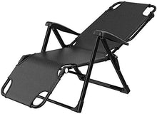 HaoLi Sedia da Giardino Resistente reclinabile | Reclinabile Pieghevole Oversize per Adulti | Sedie a Sdraio Portatili per lettini Prendisole Sedie a gravità Zero Lay Flat Black