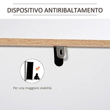 kleankin Mobile Salvaspazio Bagno in Legno Bianco, Mobile a Colonna con Armadietti e Cassetto 39x30x180cm