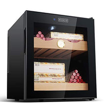Cigar Cooler Humidor Sigaro 200 con Ripiani in Legno di Cedro Spagnolo Touch Control Display LCD Vetro Isolante Cavo a Doppio Strato