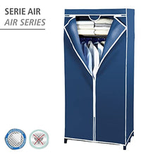 WENKO Armadio Air con ripiano - TNT traspirante, Polipropilene, 75 x 160 x 50 cm, Blu