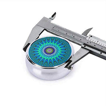 Scatola rotonda per medicina portatile, mini pillole in metallo, dispenser per pillole tascabili, borsa da viaggio, con mandala