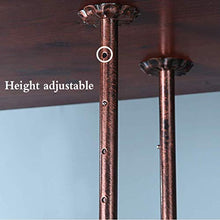 Wine Rack, Vino Rack Hanging Wine Glass Cup Rack metallo dell'annata Ferro soffitto Wine Rack decorazioni scaffale vino Bottle Holder regolabile in altezza scaffali galleggiante Pub Universale Rack, 1
