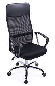 Exofcer Poltrona da Direttore Ergonomica Tessuto a Maglie annodate Meccanismo Inclinabile Sedia Girevole Sedia per Ufficio