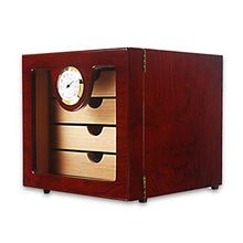 WRJY Cigar Humidor Scatola per sigari Armadio per sigari, umidificatore per sigari in Legno di Cedro Importato Vernice per Pianoforte a 4 Strati di Grande capacità, con umidificatore e
