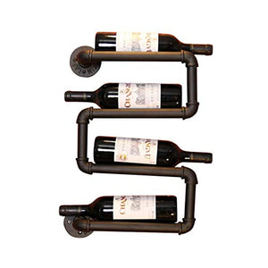WLABCD Scaffale per Vino, Parete, Bar, Ristorante, Bottiglia per Vino, Metallo, Appendiabiti in Metallo Retrovisore Industriale Parete Appeso/Scaffale Decorativo