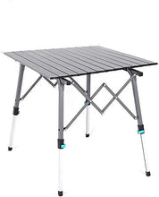 Tavolo da picnic all'aperto Tavolo da tavolo pieghevole in alluminio portatile Altezza regolabile Easy Storage di Borse Tote Bags Essentials per viaggiare e campeggio Tavolo da cucina BBQ, tavolo da p